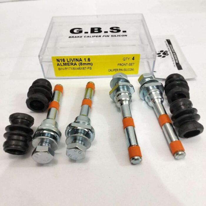 GBS Front Disc Brake Caliper Pin for NISSAN N16 1.6, B14 LIVINA 1.6 ALMERA (FULL SET)