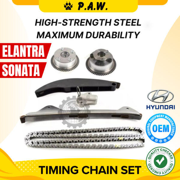 178L (5) Hyundai Elantra 1.8, Sonata YF 2.0 G4NA G4NB G4NC 2012-2016 L4-GAS Chain (4/Set) GloBelt Timing Chain Set