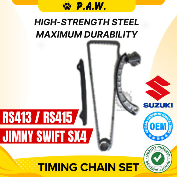162L RS413 RS415 Suzuki Jimny Swift SX4, M13A M15A M16A Chain (5/Set)(KS-05)GloBelt Timing Chain Set