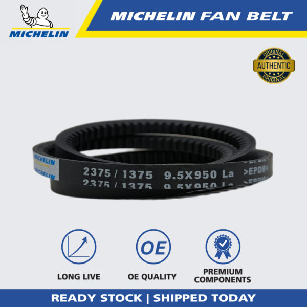 MICHELIN 2375 RPF V Fan Belt for Air Cond, Alternator, Power Steering