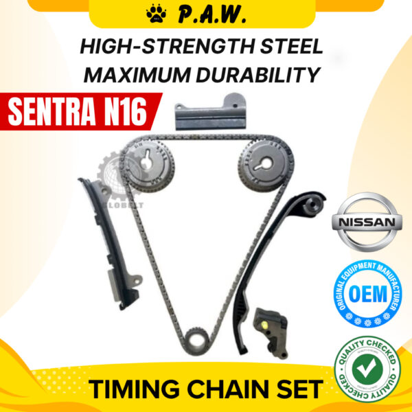 154S Nissan Sentra N16 2001 1.5 1.6 1.8, QG15/16/18DE Chain GloBelt Timing Chain Set