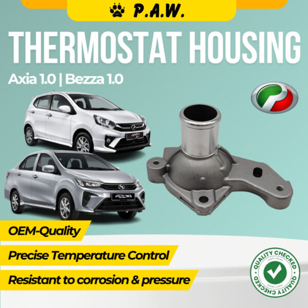 Perodua Axia 1.0, Bezza 1.0 Thermostat 88'C (With Oring) & Thermostat Housing (Top side)(Aluminium)