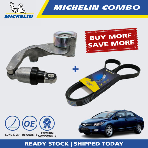 MICHELIN Honda Civic FD SNB 2.0 Fan Belt Tensioner COMBO SET (31170-RNA-A020 + 7PK1660)