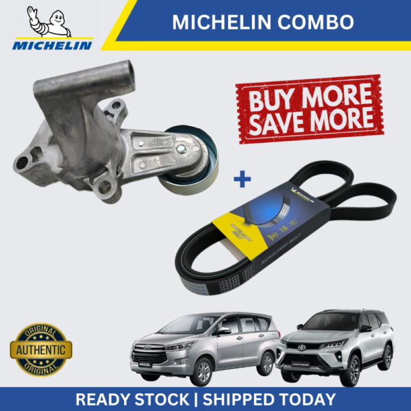 MICHELIN Toyota Innova 2005, Fortuner 2010 Fan Belt Tensioner COMBO SET (16620-75010 + 7PK2300)