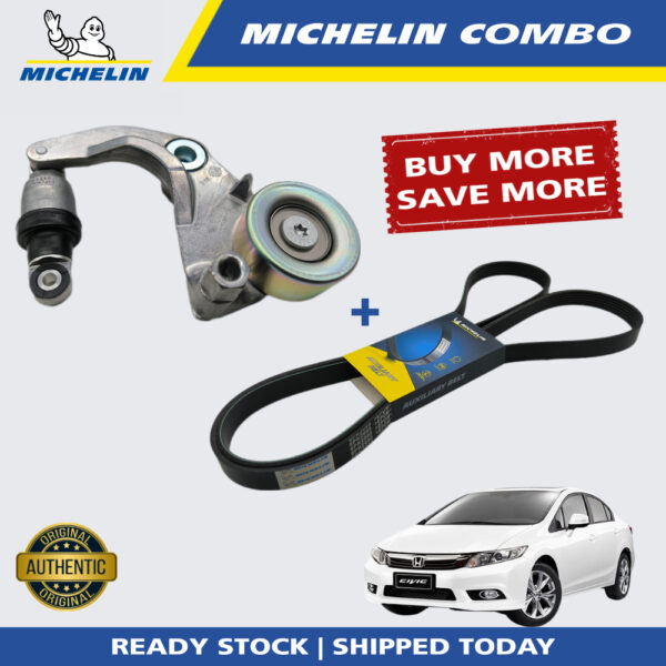 MICHELIN Honda Civic TRO 1.8 2.0 Fan Belt Tensioner COMBO SET (31170-R0A-015 + 6PK2095)
