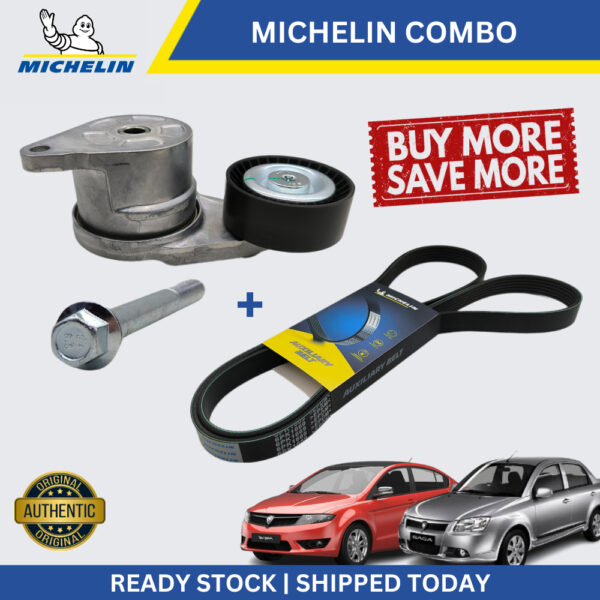 MICHELIN Proton Saga FLX , Preve 1.6 , Exora Bold Fan Belt Tensioner COMBO SET (PW812313 + 6PK1670)