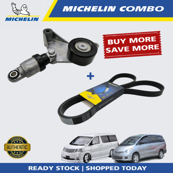MICHELIN Toyota Alphard ANH10, Estima ACR30 2.4 Fan Belt Tensioner COMBO SET (16620-28011 + 7PK1920)