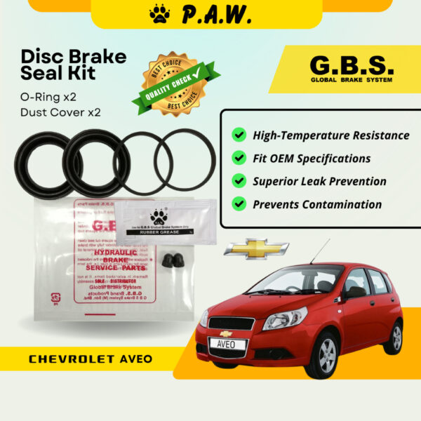 GBS Disc Brake Seal Kit For CHEVROLET AVEO (Front) (Half Set)
