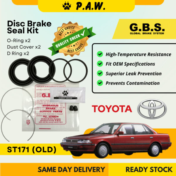 GBS Disc Brake Seal Kit For TOYOTA ST171 (O) (Front) (Half Set)