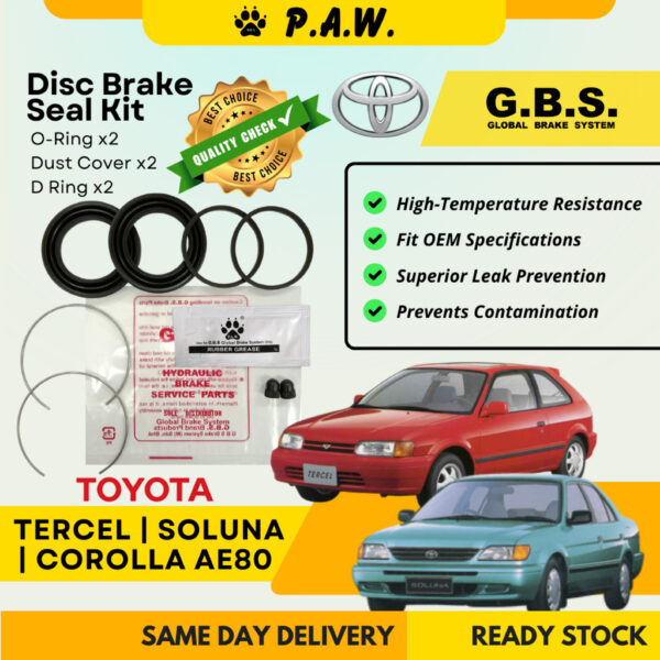 GBS Disc Brake Seal Kit For TOYOTA COROLLA AE80,COROLLA EE80 (Front) (Half Set)
