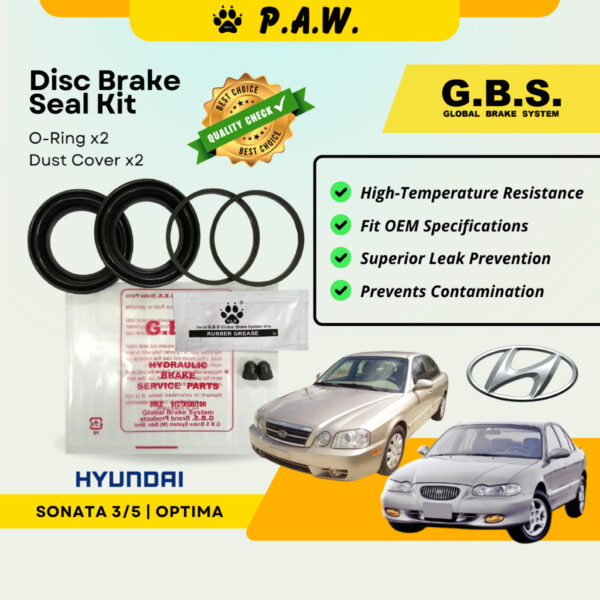 GBS Disc Brake Seal Kit For HYUNDAI SONATA 3 5 OPTIMA (Front) (Half Set)
