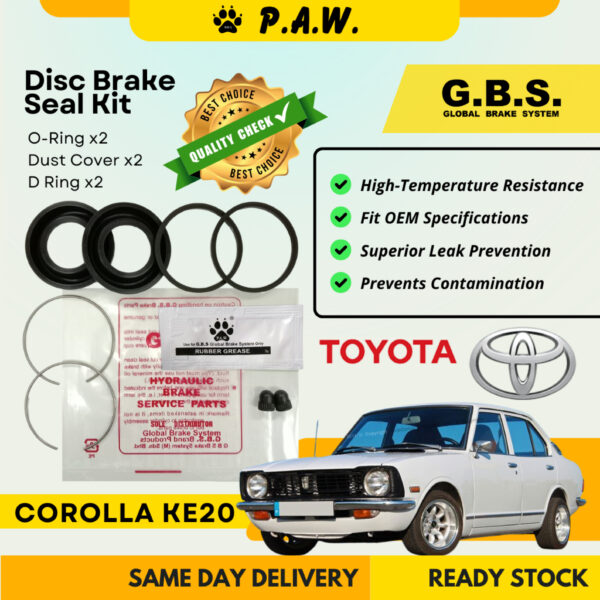 GBS Disc Brake Seal Kit For TOYOTA COROLLA KE20 (Front) (Half Set)