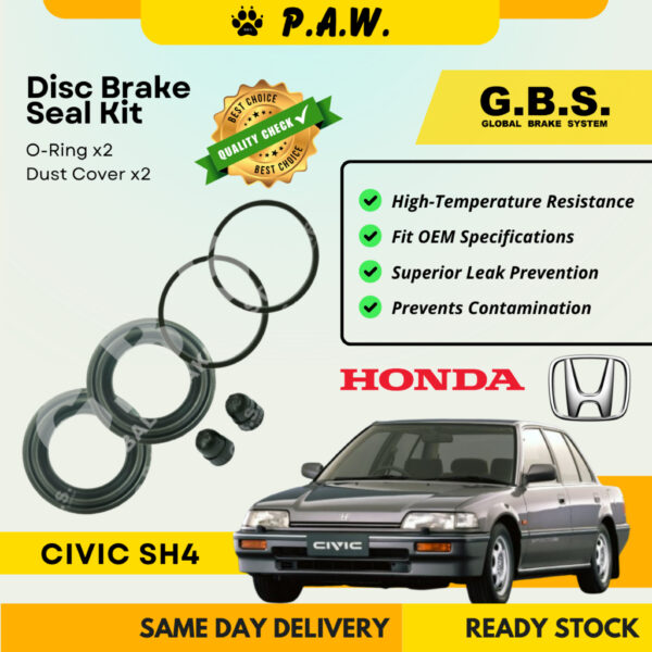 GBS Disc Brake Seal Kit For HONDA CIVIC SH4 (Front) (Half Set)