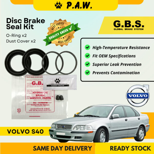 GBS Disc Brake Seal Kit For VOLVO S40 (Front) (Half Set)
