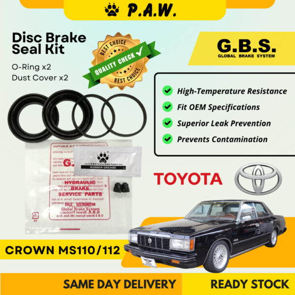 GBS Disc Brake Seal Kit For TOYOTA CROWN MS110, CROWN MS112 (Front) (Half Set)