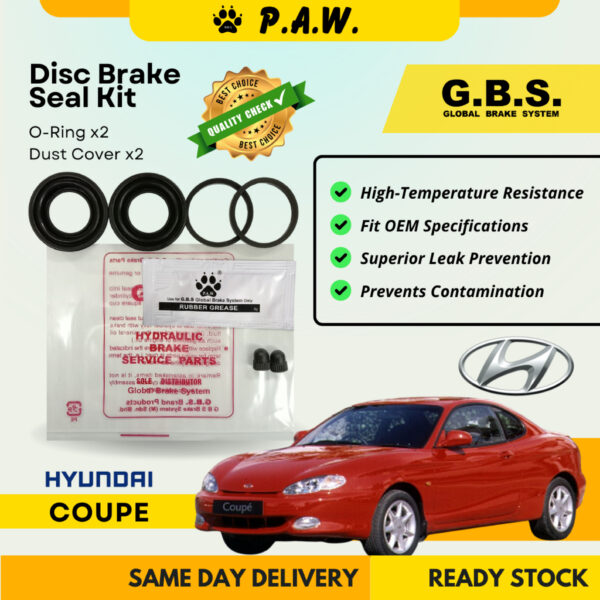 GBS Disc Brake Seal Kit For HYUNDAI COUPE (Front) (Half Set)