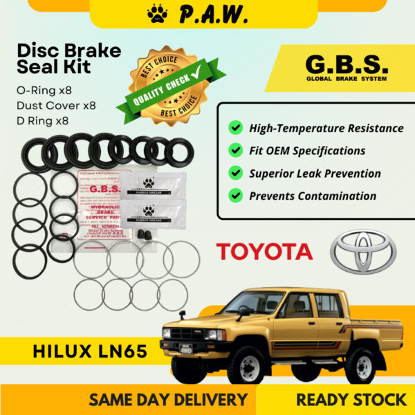 GBS Disc Brake Seal Kit For TOYOTA LN65 HILUX (Front) (Half Set)