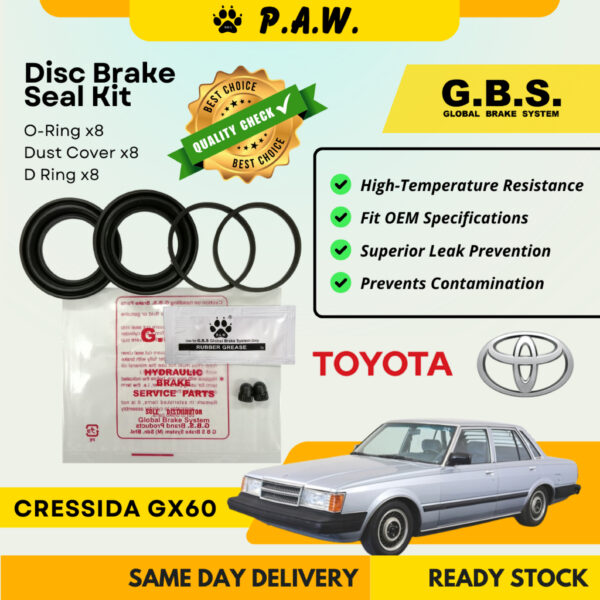 GBS Disc Brake Seal Kit For TOYOTA CRESSIDA GX60 (Front) (Half Set)