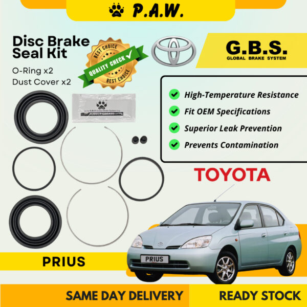 GBS Disc Brake Seal Kit For  Toyota Prius NHW20 1NZ 2003-2005 (Front) (Half Set)