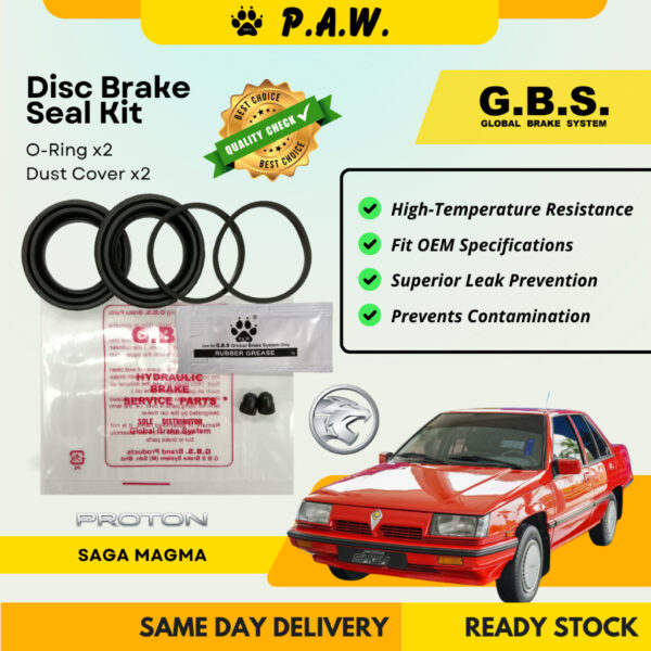 GBS Disc Brake Seal Kit For PROTON SAGA MAGMA 8V (Front) (Half Set)