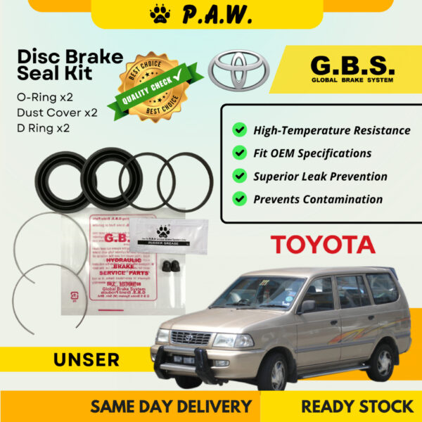 GBS Disc Brake Seal Kit For TOYOTA UNSER (Front) (Half Set)
