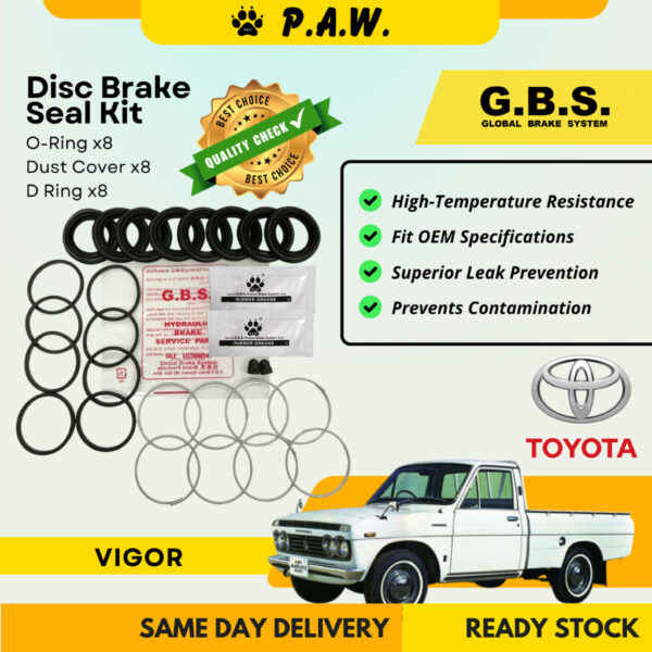 GBS Disc Brake Seal Kit For TOYOTA VIGOR (Front) (Half Set)