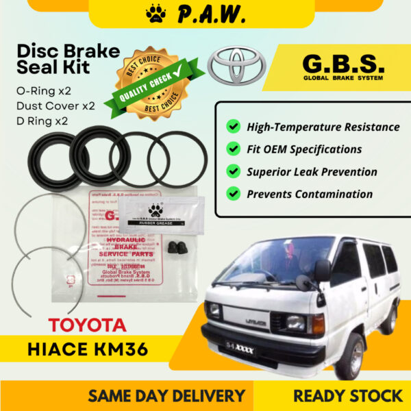 GBS Disc Brake Seal Kit For TOYOTA HIACE KM36 (Front) (Half Set) (D Ring)