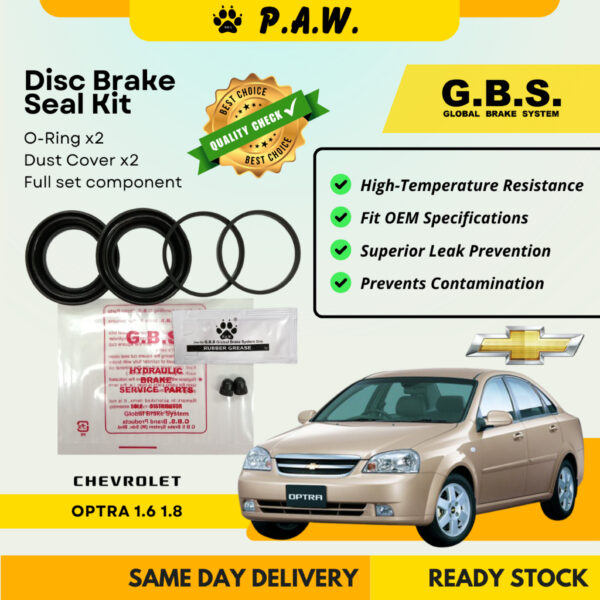 GBS Disc Brake Seal Kit For CHEVROLET OPTRA 1.6 1.8 (Front) (Half Set)