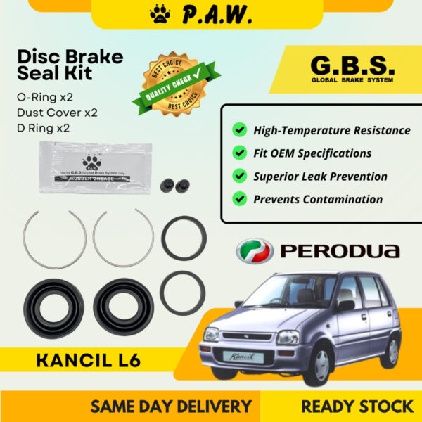 GBS Disc Brake Seal Kit For PERODUA KANCIL L6 (Rear) (Half Set)