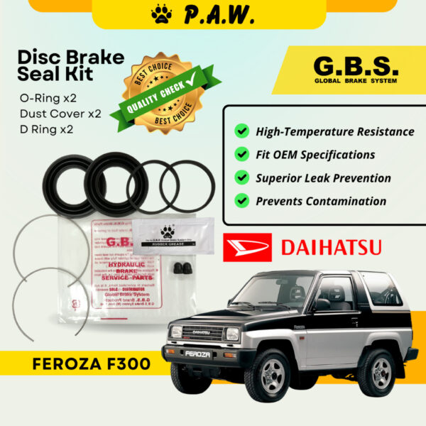 GBS Disc Brake Seal Kit For DAIHATSU FEROZA F300 (Front) (Half Set)