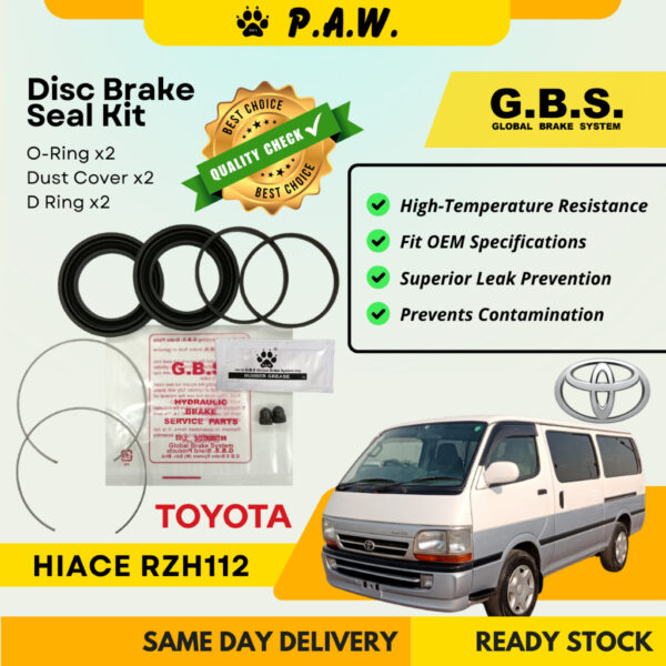 GBS Disc Brake Seal Kit For TOYOTA HIACE RZH112 (Front) (Half Set)