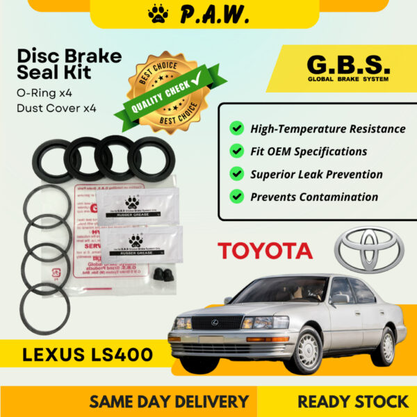 GBS Disc Brake Seal Kit For TOYOTA LEXUS LS400 (X4) (Front) (Half Set)