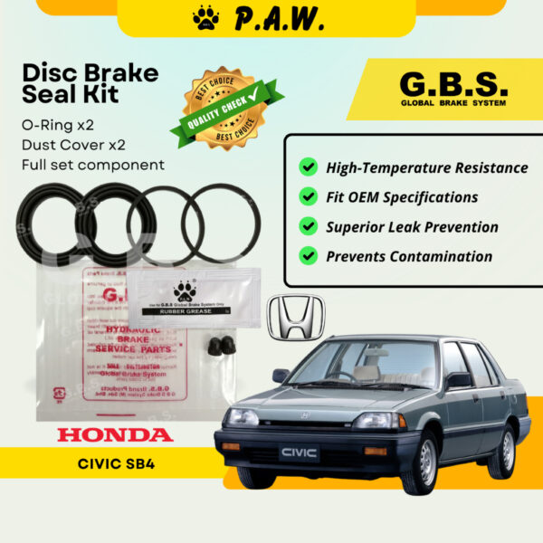 GBS Disc Brake Seal Kit For HONDA CIVIC SB4 (Front) (Half Set)