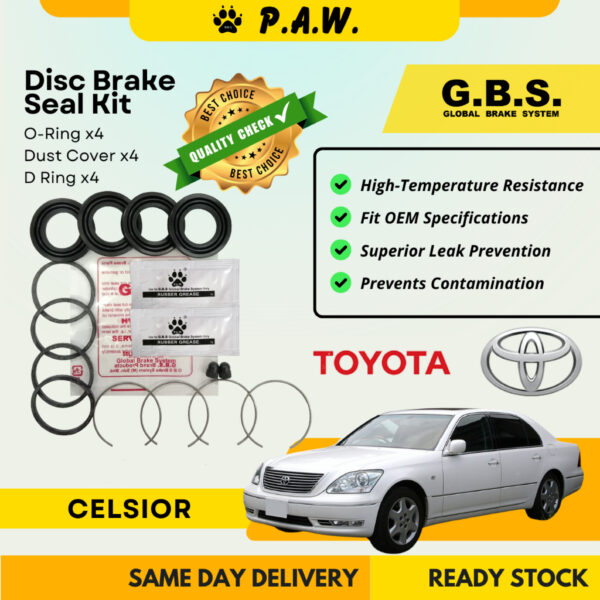 GBS Disc Brake Seal Kit For TOYOTA CELSIOR (Front) (Half Set)