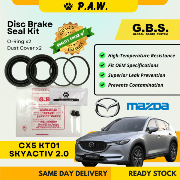 GBS Disc Brake Seal Kit For Mazda CX5 KT01 Skyactiv 2.0/2.2/2.5 2011-2016 (Front) (Half Set)