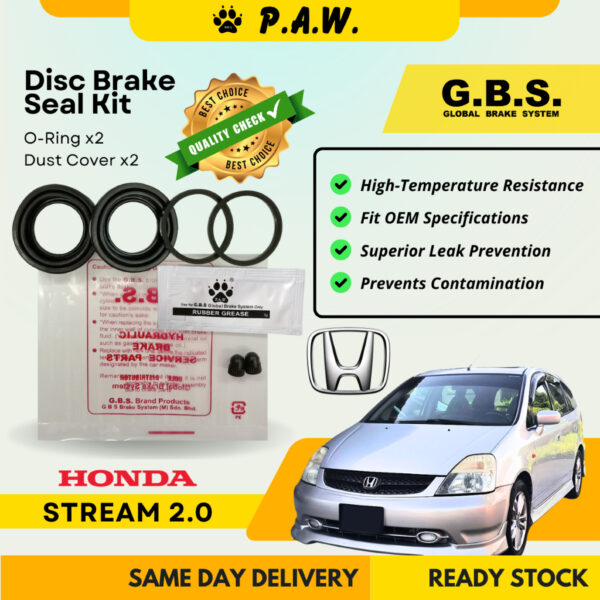 GBS Disc Brake Seal Kit For HONDA Stream 2.0 (Rear) (Half Set)