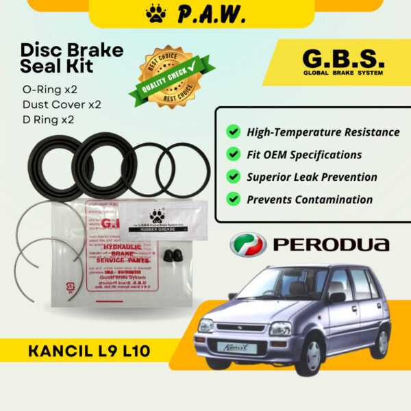 GBS Disc Brake Seal Kit For PERODUA KANCIL L9 L10 (Front) (Half Set)