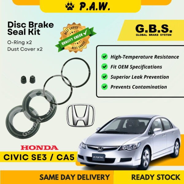 GBS Disc Brake Seal Kit For HONDA CIVIC SE3,CIVIC CA5 (Front) (Half Set)