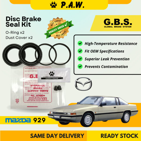 GBS Disc Brake Seal Kit For MAZDA 929 (Front) (Half Set)