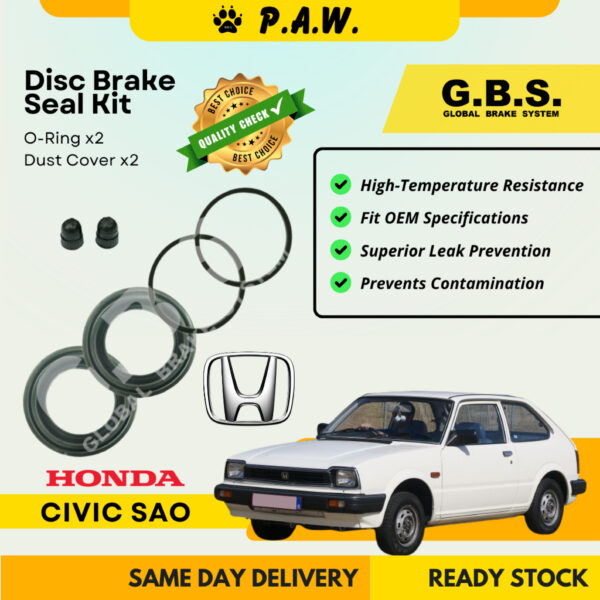 GBS Disc Brake Seal Kit For HONDA CIVIC SAO (Front) (Half Set)