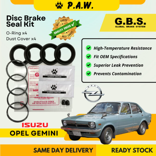 GBS Disc Brake Seal Kit For ISUZU OPEL GEMINI (Front) (Half Set)
