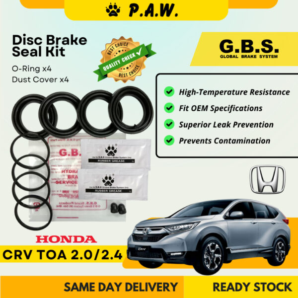 GBS Disc Brake Seal Kit For HONDA CRV TOA 2.0 2.4 (Front) (Half Set)
