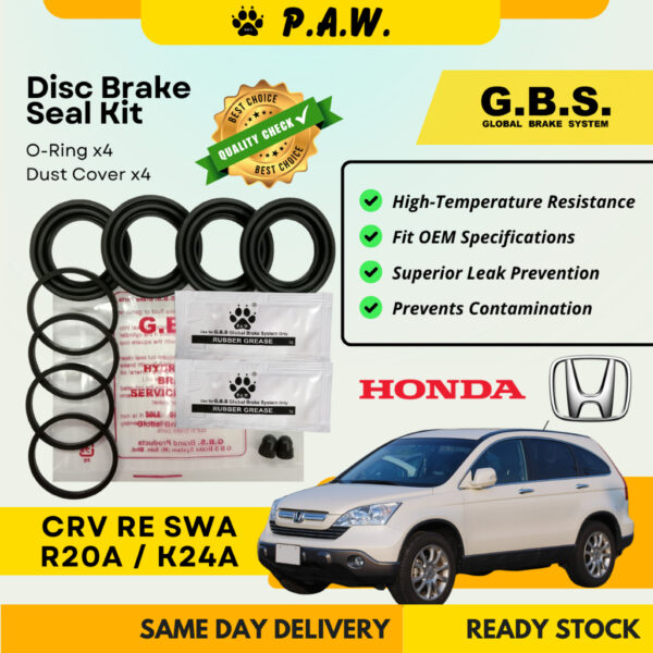 GBS Disc Brake Seal Kit For HONDA CRV SWA,ACCORD T2A (Front) (Half Set)