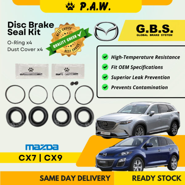 GBS Disc Brake Seal Kit For MAZDA CX7 CX9 (Front) (Half Set)