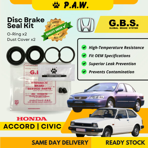 GBS Disc Brake Seal Kit For HONDA ACCORD SM4,ACCORD SV4,ACCORD S84 (Rear) (Half Set)