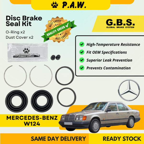 GBS Disc Brake Seal Kit For MERCEDES W124 (Rear) (Half Set)