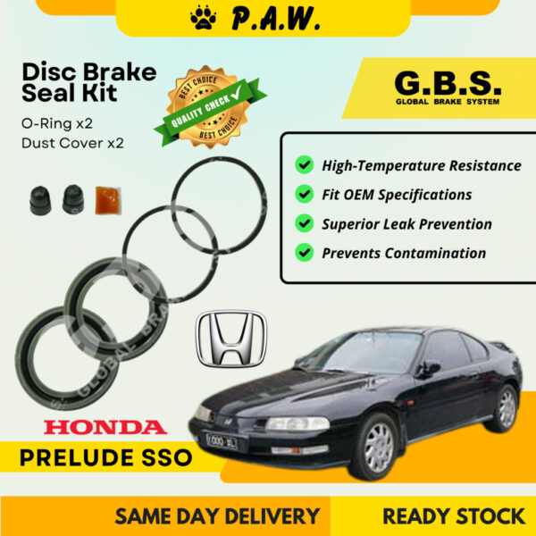 GBS Disc Brake Seal Kit For HONDA PRELUDE SSO (Front) (Half Set)
