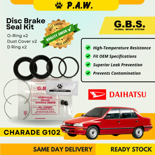GBS Disc Brake Seal Kit For DAIHATSU G102 1.3 (Front) (Half Set)