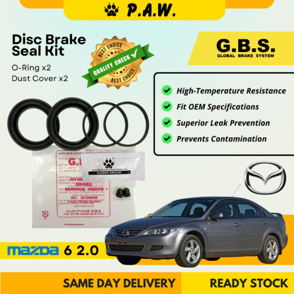 GBS Disc Brake Seal Kit For MAZDA 6 2.0 (Front) (Half Set)