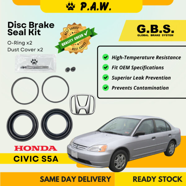 GBS Disc Brake Seal Kit For HONDA CIVIC S5A (Front) (Half Set)